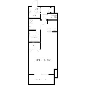 BRAVI上本町の間取り図
