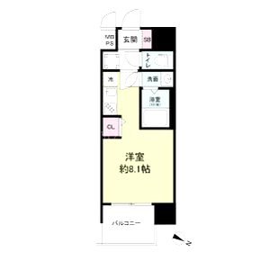 セレニテ十三ミラクの間取り図