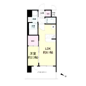 セレニテ十三ミラクの間取り図