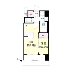 セレニテ十三ミラクの間取り図