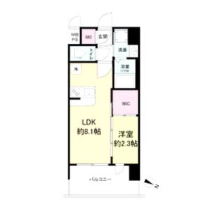 セレニテ十三ミラクの間取り図
