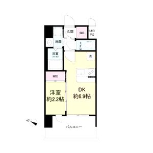 セレニテ十三ミラクの間取り図