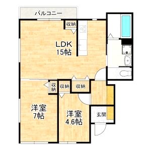 コスモ西今川の間取り図