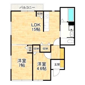 コスモ西今川の間取り図