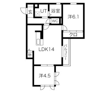 フェーブ六甲の間取り図