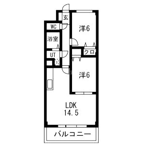 ウィズプレジール若王寺の間取り図