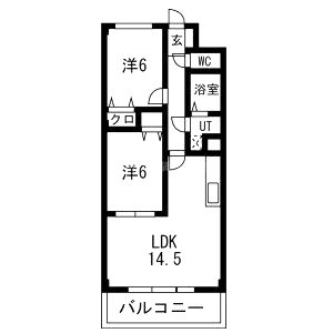 ウィズプレジール若王寺の間取り図