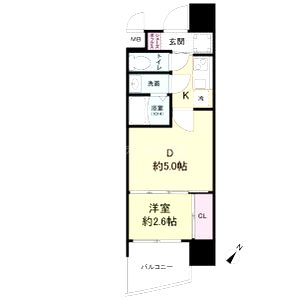 セレニテ阿波座ミラクの間取り図