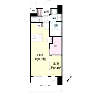セレニテ阿波座ミラクの間取り図