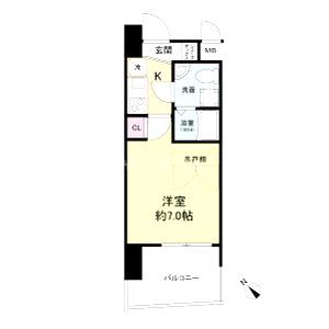 セレニテ阿波座ミラクの間取り図