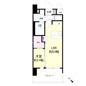 セレニテ阿波座ミラクの間取り図