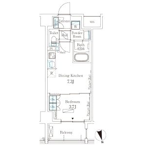 シティカレント天王寺アリーの間取り図