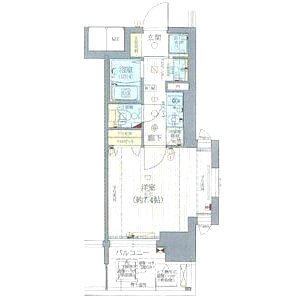 ジュネーゼグラン難波ミラージュの間取り図