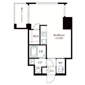 ドゥーエ南堀江の間取り図