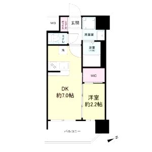 セレニテ難波ミラク壱番館の間取り図