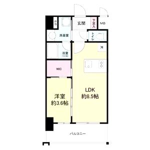 リヴェント福島の間取り図