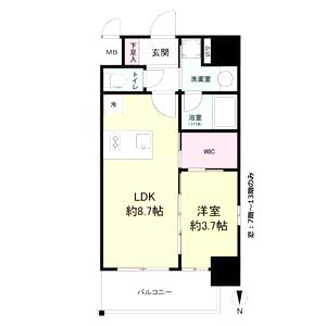 リヴェント福島の間取り図