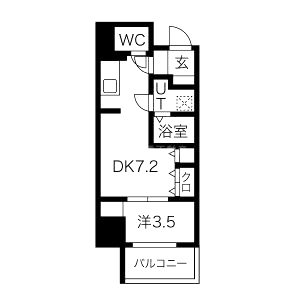 ワールドアイ京町堀の間取り図