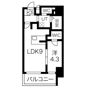 ワールドアイ京町堀の間取り図