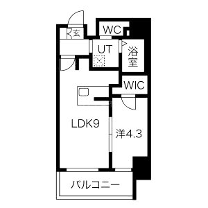 ワールドアイ京町堀の間取り図