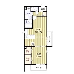 メゾン夕陽丘サウスコートの間取り図