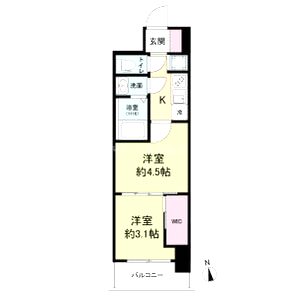 セレニテ難波グランデシュッドの間取り図