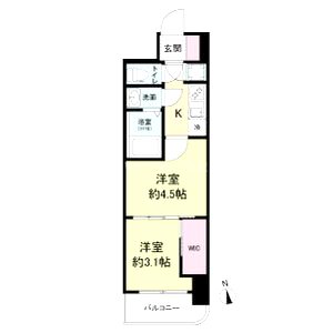 セレニテ難波グランデシュッドの間取り図