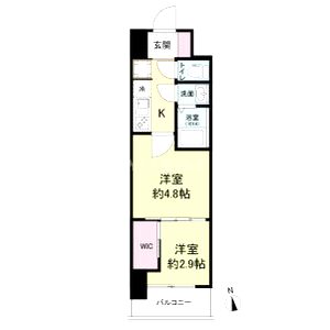 セレニテ難波グランデシュッドの間取り図