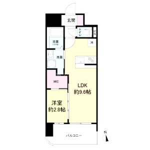セレニテ難波グランデシュッドの間取り図