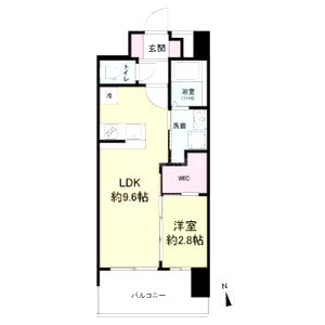 セレニテ難波グランデシュッドの間取り図