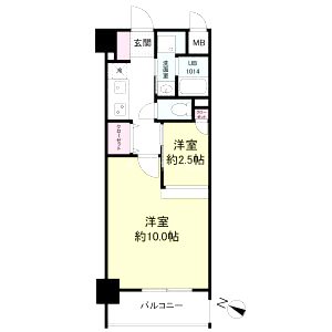 レジディア神戸三宮プレイスの間取り図