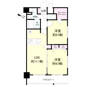 レジディア神戸三宮プレイスの間取り図