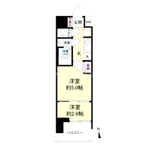 セレニテ難波グランデノールの間取り図