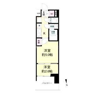 セレニテ難波グランデノールの間取り図