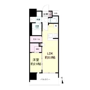 セレニテ難波グランデノールの間取り図