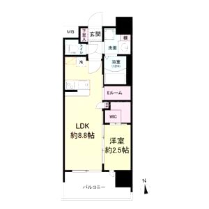 セレニテ難波グランデノールの間取り図
