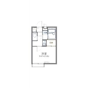 レオパレスアルカディア畑原の間取り図