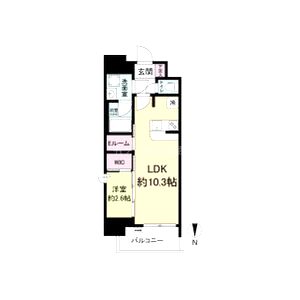 セレニテフラン本町の間取り図