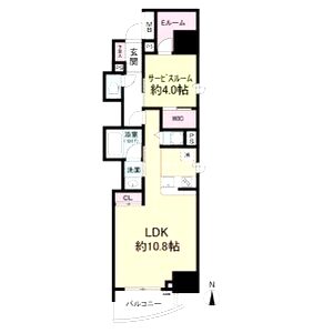 セレニテフラン本町の間取り図