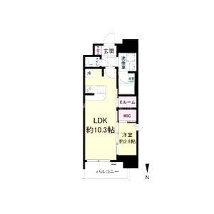 セレニテフラン本町の間取り図