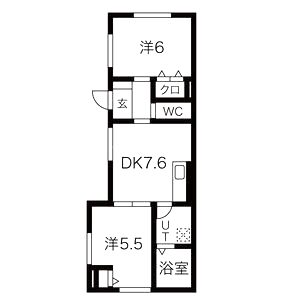 skye松浜町の間取り図