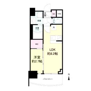 セレニテ天六ミラクの間取り図