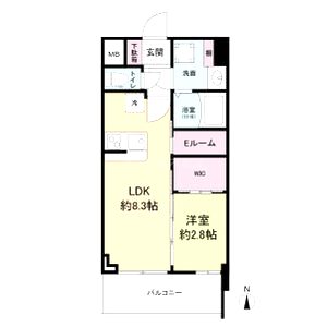セレニテ天六ミラクの間取り図