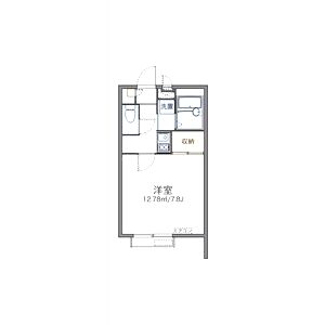 レオパレスソレイユ摩耶の間取り図