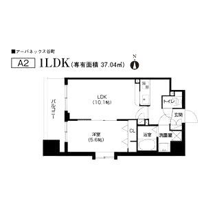 アーバネックス谷町の間取り図