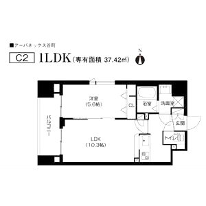 アーバネックス谷町の間取り図