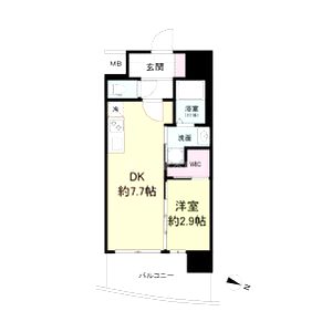 セレニテ神戸ミラクノールの間取り図