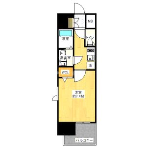 レジュールアッシュ京橋の間取り図