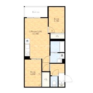 AND TERRACE羽曳野(アンドテラスハビキノ)の間取り図
