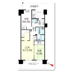 ジオ千里桃山台4番館の間取り図